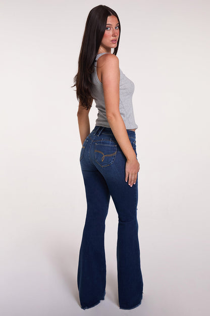 Women's Luxe High Rise Wannabettabutt Flare Jeans