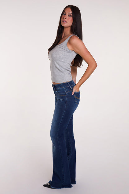 Women's Luxe High Rise Wannabettabutt Flare Jeans