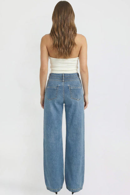 Women's Bella Triple Waistband Wide Leg Jeans