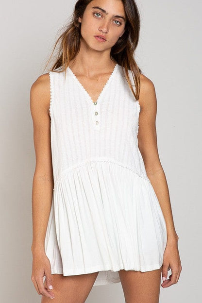 POL Simple But Unique Babydoll Knit Tank Top | us.meeeshop