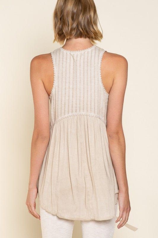 POL Simple But Unique Babydoll Knit Tank Top us.meeeshop - 