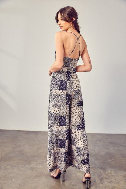 Paisley Printed Cami Jumpsuit us.meeeshop - 