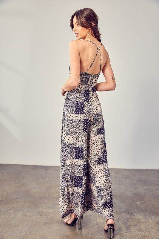 Paisley Printed Cami Jumpsuit - us.meeeshop