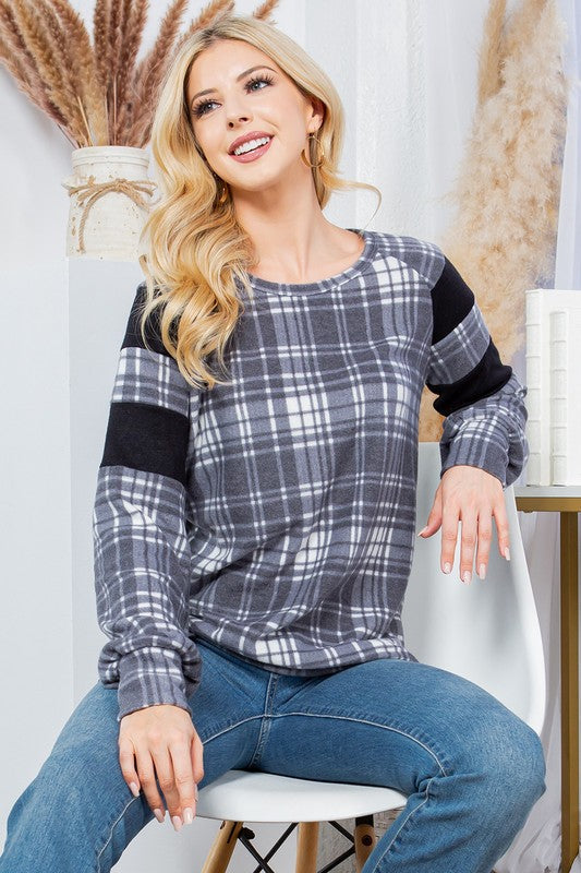 Plaid Pullover Sweater | us.meeeshop