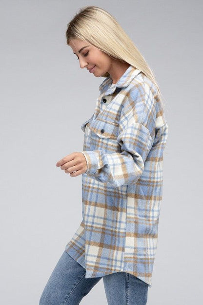 Plaid Shacket us.meeeshop - 