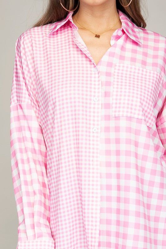 Women's Plaid shirt with a pocket - us.meeeshop