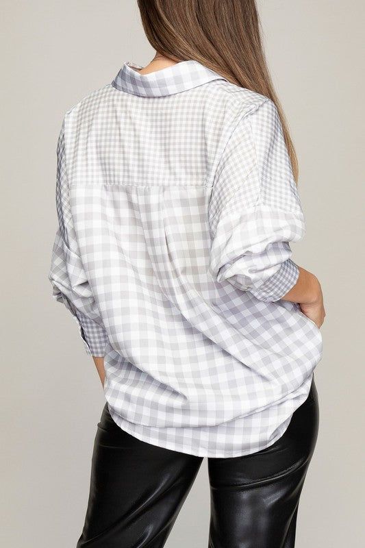 Women's Plaid shirt with a pocket - us.meeeshop