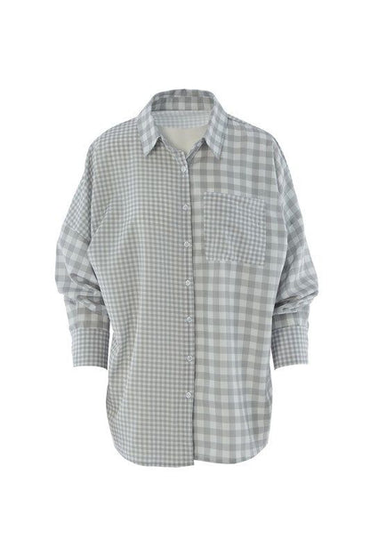 Women's Plaid shirt with a pocket - us.meeeshop