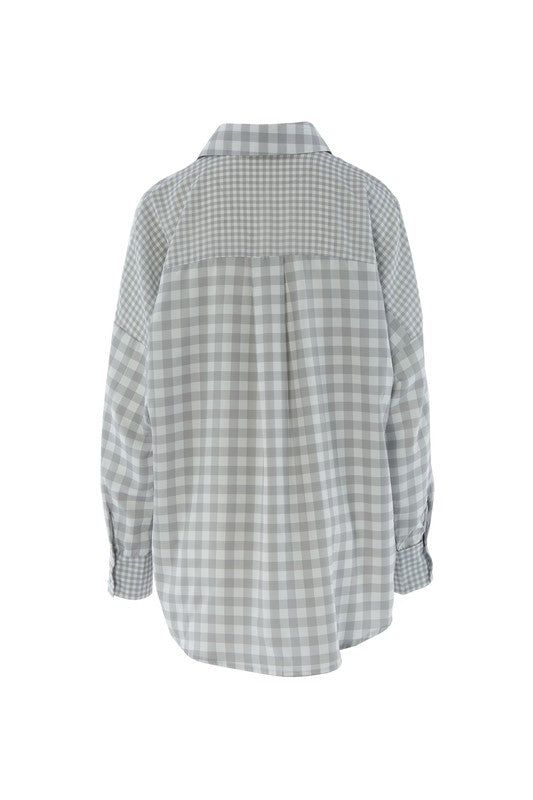 Women's Plaid shirt with a pocket - us.meeeshop