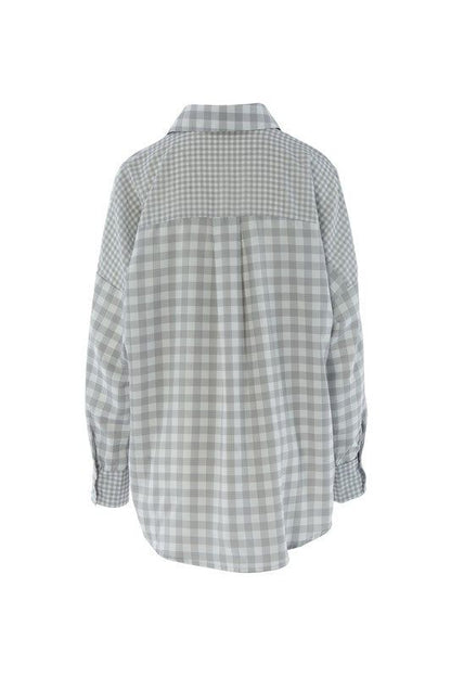 Women's Plaid shirt with a pocket - us.meeeshop