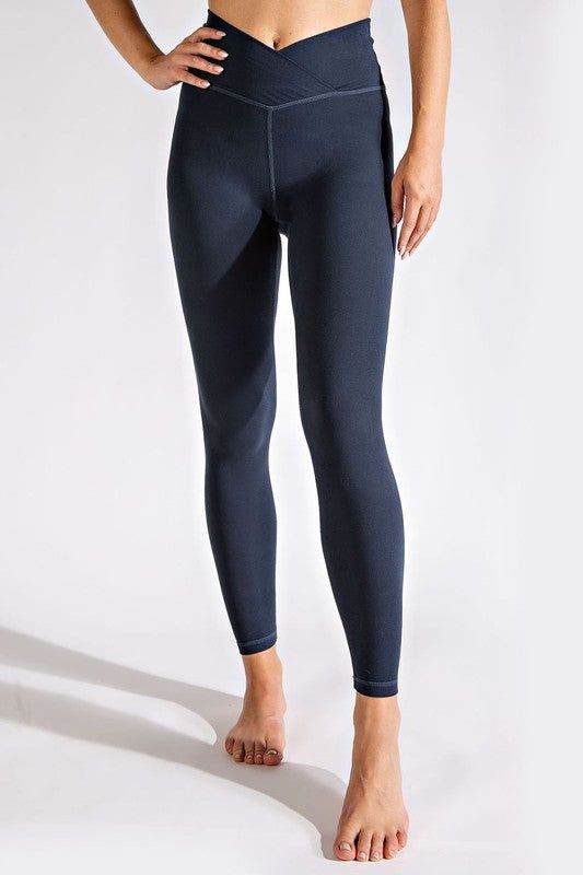 Plus Size V Waist Full Length Leggings - us.meeeshop