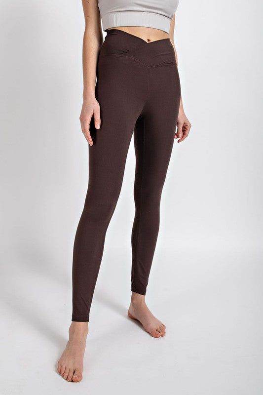 Plus Size V Waist Full Length Leggings - us.meeeshop