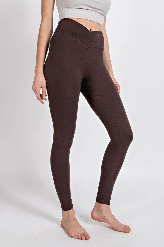 Plus Size V Waist Full Length Leggings - us.meeeshop