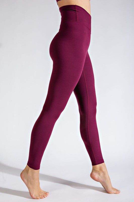 Plus Size V Waist Full Length Leggings - us.meeeshop