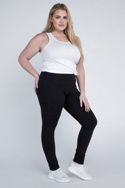 Plus Everyday Leggings with Pockets - us.meeeshop