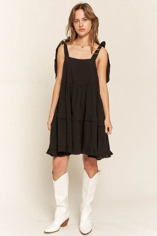 Plus Square neck ruffle dress - us.meeeshop