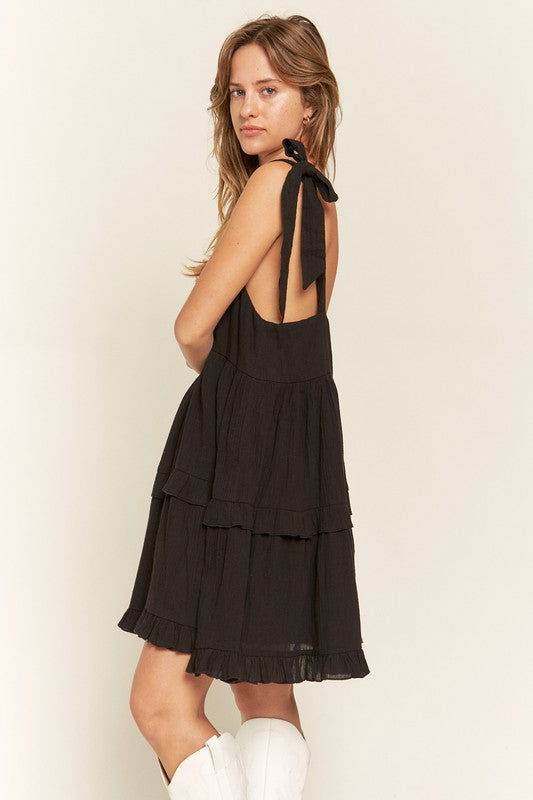 Plus Square neck ruffle dress - us.meeeshop