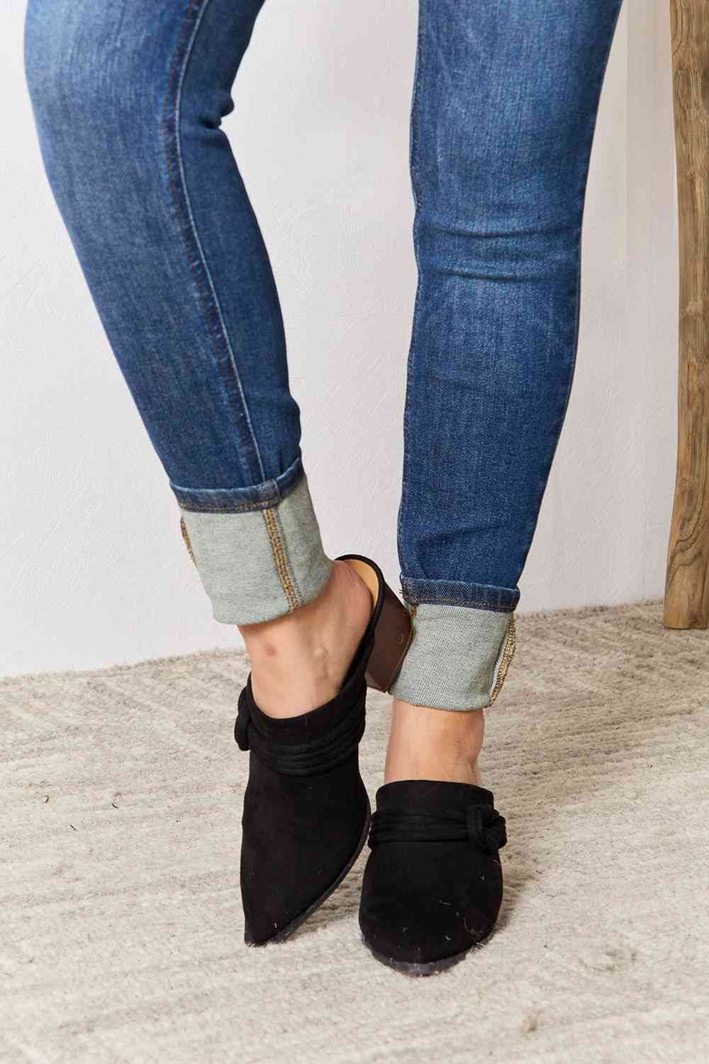 Pointed-Toe Braided Trim Mules - us.meeeshop