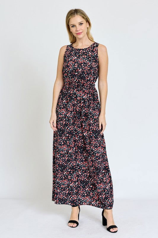 Polka Dot Blouson Maxi Dress us.meeeshop - 