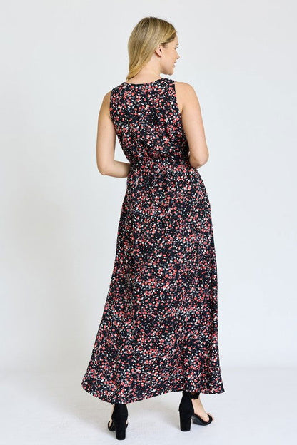 Polka Dot Blouson Maxi Dress us.meeeshop - 