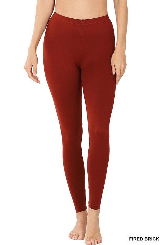 Zenana Premium Microfiber Full Length Leggings - us.meeeshop