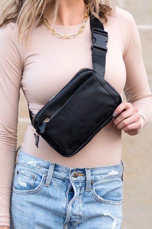 Presly Vegan Leather Everywhere Sling Belt Bag us.meeeshop - 