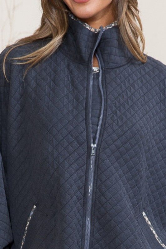 Women's Quilt Jacket with Pockets - us.meeeshop