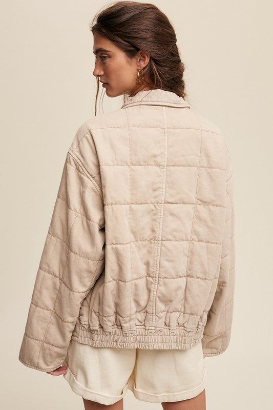 Quilted Denim Jacket us.meeeshop - 