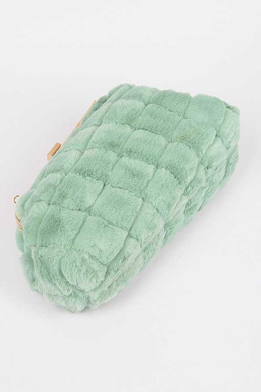 Quilted Faux Fur Iconic Swing Bag us.meeeshop - 