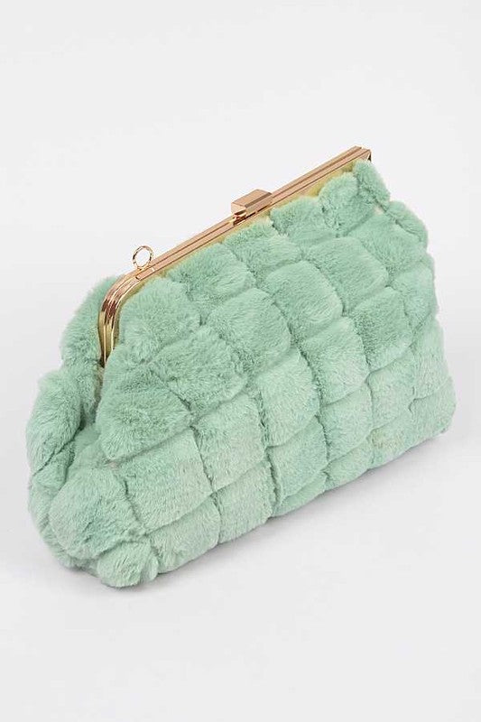 Quilted Faux Fur Iconic Swing Bag us.meeeshop - 