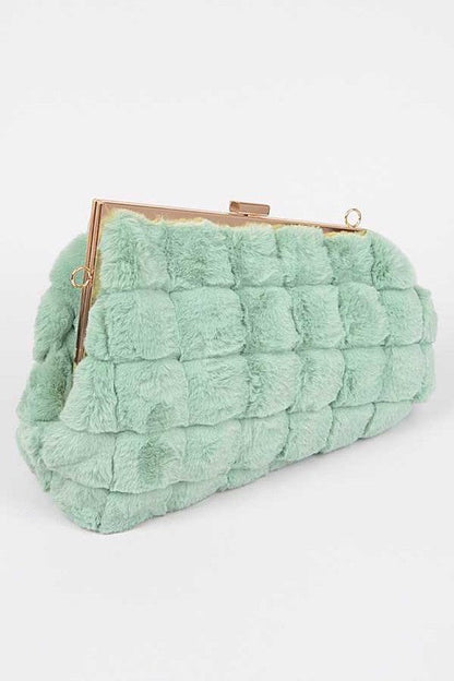 Quilted Faux Fur Iconic Swing Bag us.meeeshop - 