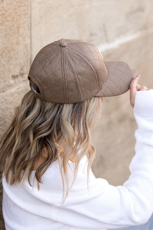 Quilted Puffer Ball Cap | us.meeeshop