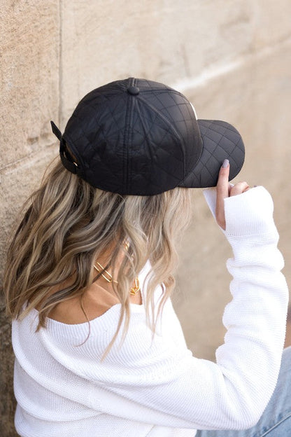 Quilted Puffer Ball Cap | us.meeeshop