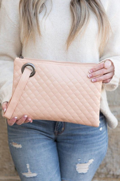 Quilted Wristlet Clutch us.meeeshop - 