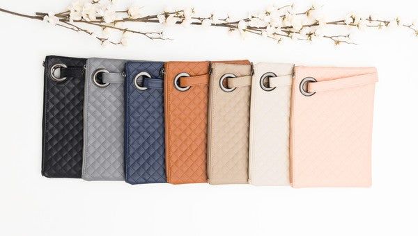 Quilted Wristlet Clutch us.meeeshop - 