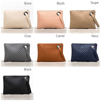 Quilted Wristlet Clutch us.meeeshop - 