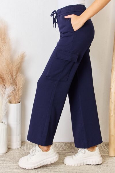 RISEN Drawstring Relaxed Cargo Wide Leg Pants us.meeeshop - 