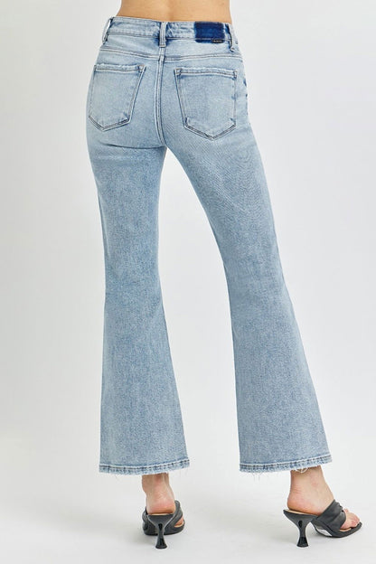 RISEN Full Size High Rise Ankle Flare Jeans us.meeeshop - 