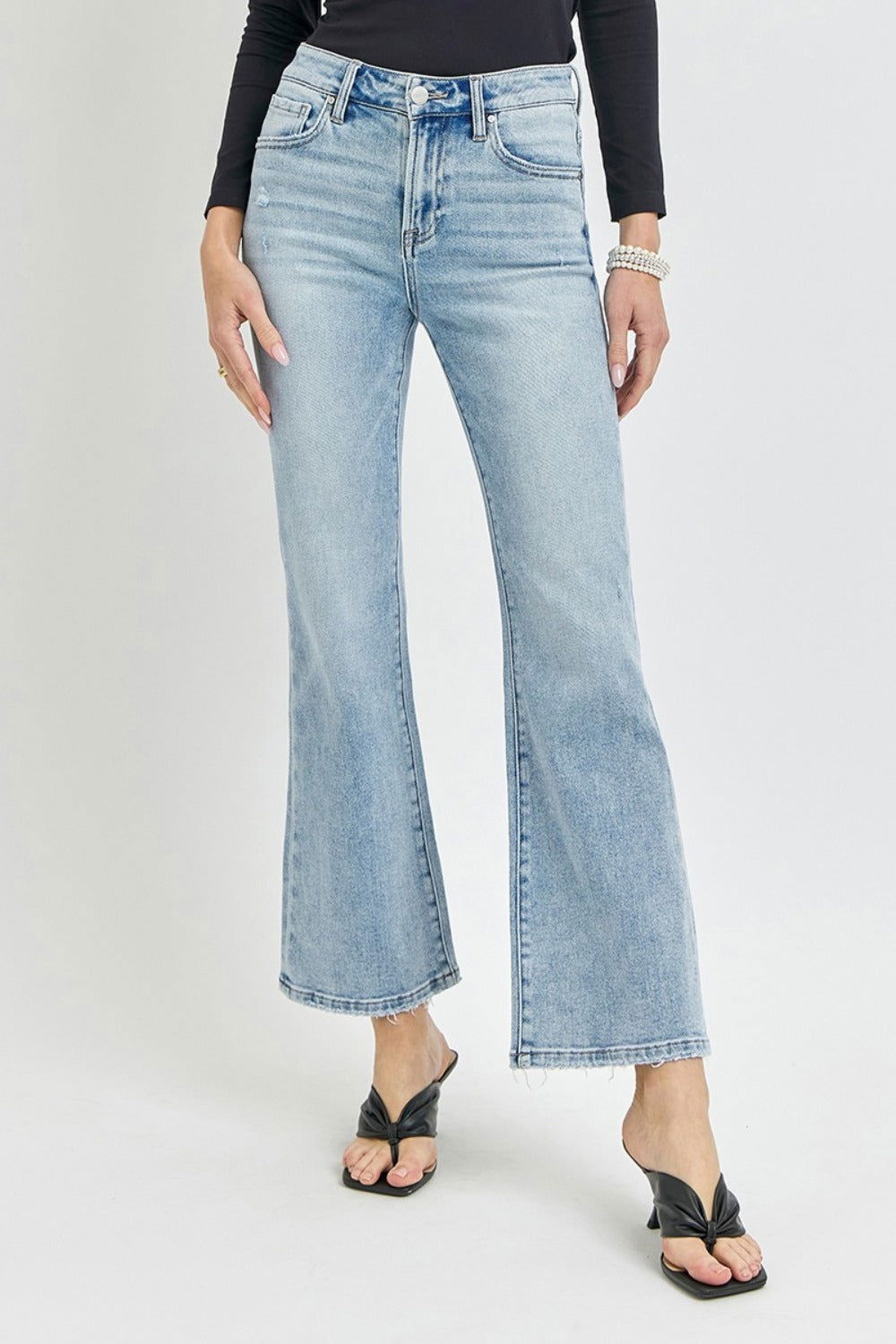 RISEN Full Size High Rise Ankle Flare Jeans us.meeeshop - Pants