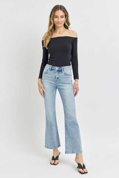 RISEN Full Size High Rise Ankle Flare Jeans us.meeeshop - 