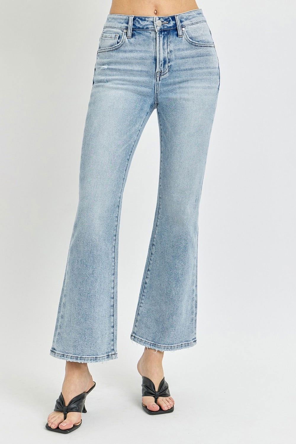 RISEN Full Size High Rise Ankle Flare Jeans us.meeeshop - 