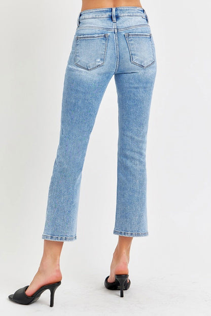 RISEN Full Size Low Rise Crop Slim Straight Jeans us.meeeshop - 