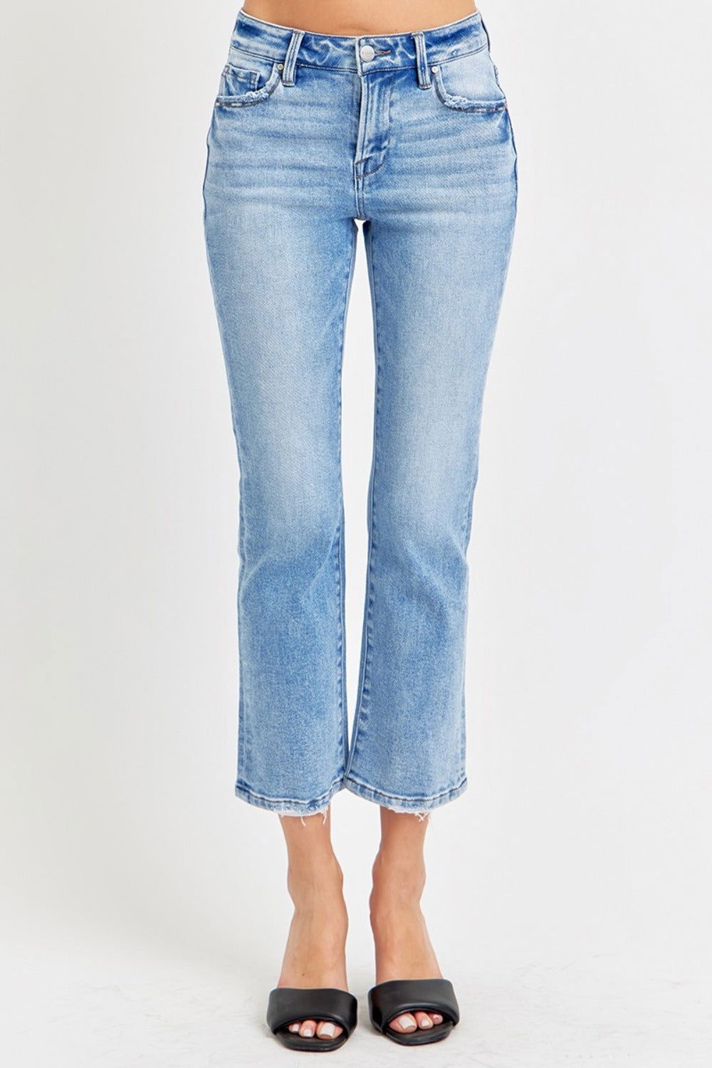 RISEN Full Size Low Rise Crop Slim Straight Jeans us.meeeshop - 