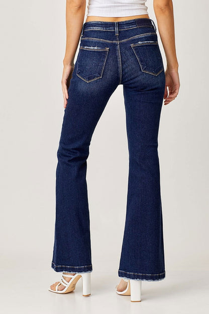 RISEN Full Size Low Rise Flare Jeans us.meeeshop - 