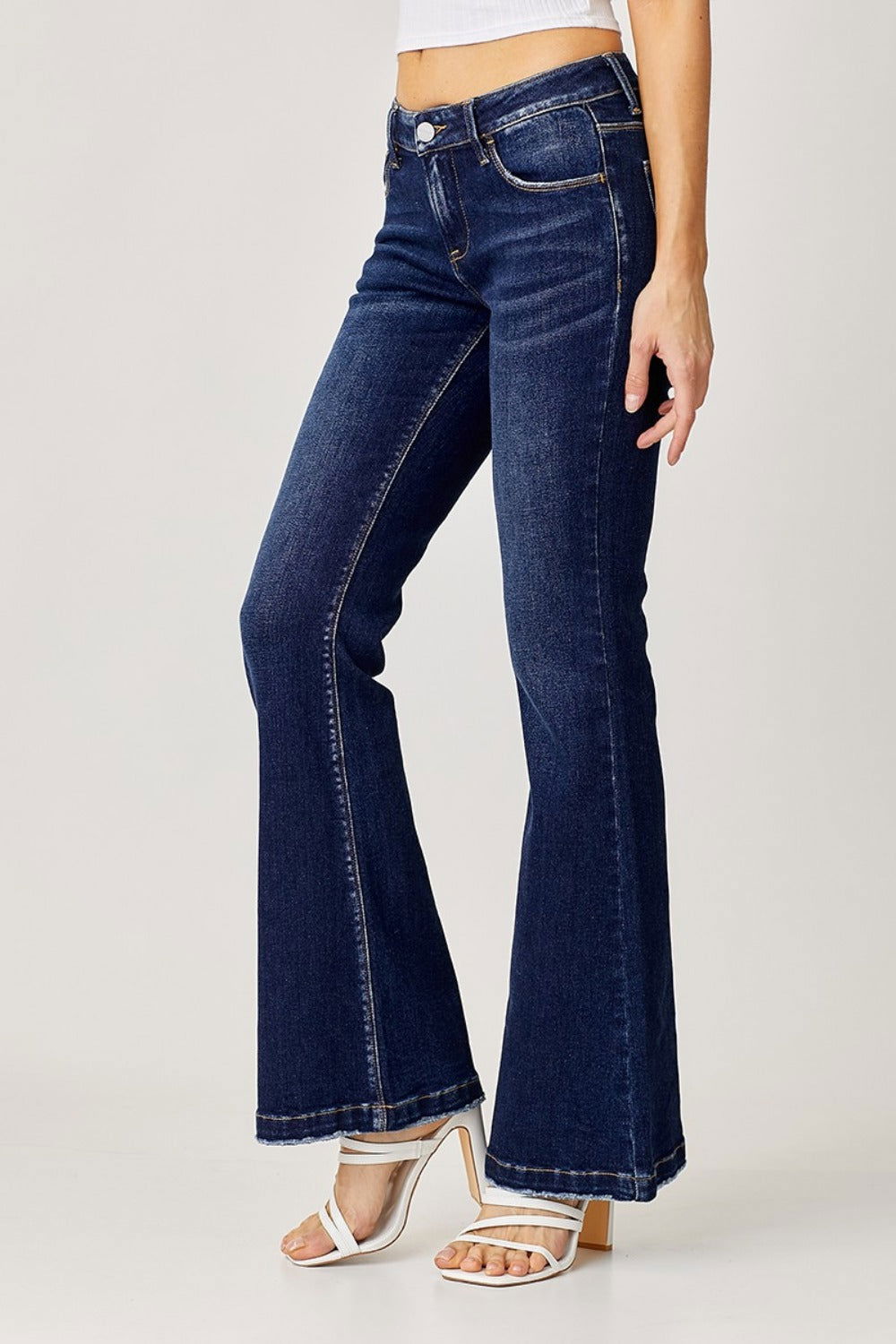 RISEN Full Size Low Rise Flare Jeans us.meeeshop - 