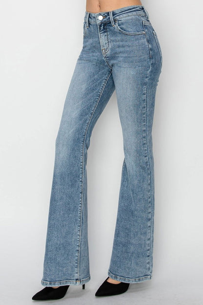 RISEN Full Size Mid Rise Bootcut Jeans us.meeeshop - 