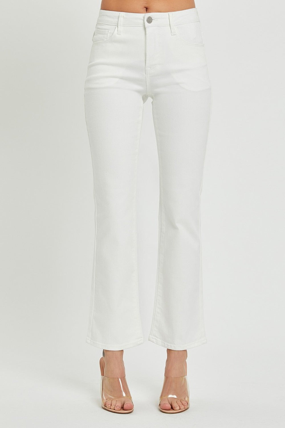 RISEN Full Size Mid Rise Bootcut Jeans with Pockets us.meeeshop - Pants