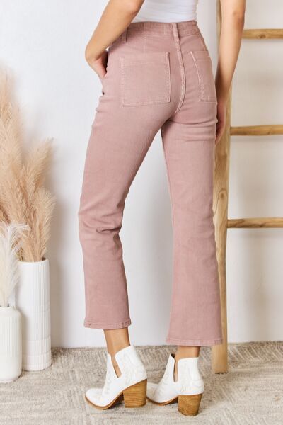 RISEN High Rise Ankle Flare Jeans us.meeeshop - 