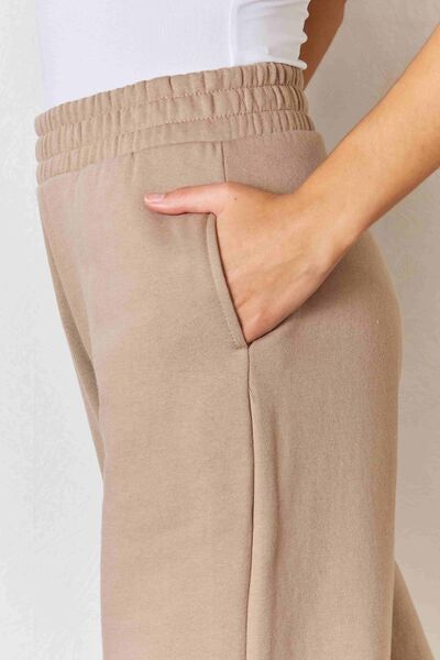 RISEN Wide Waistband Slit Wide Leg Pants us.meeeshop - 