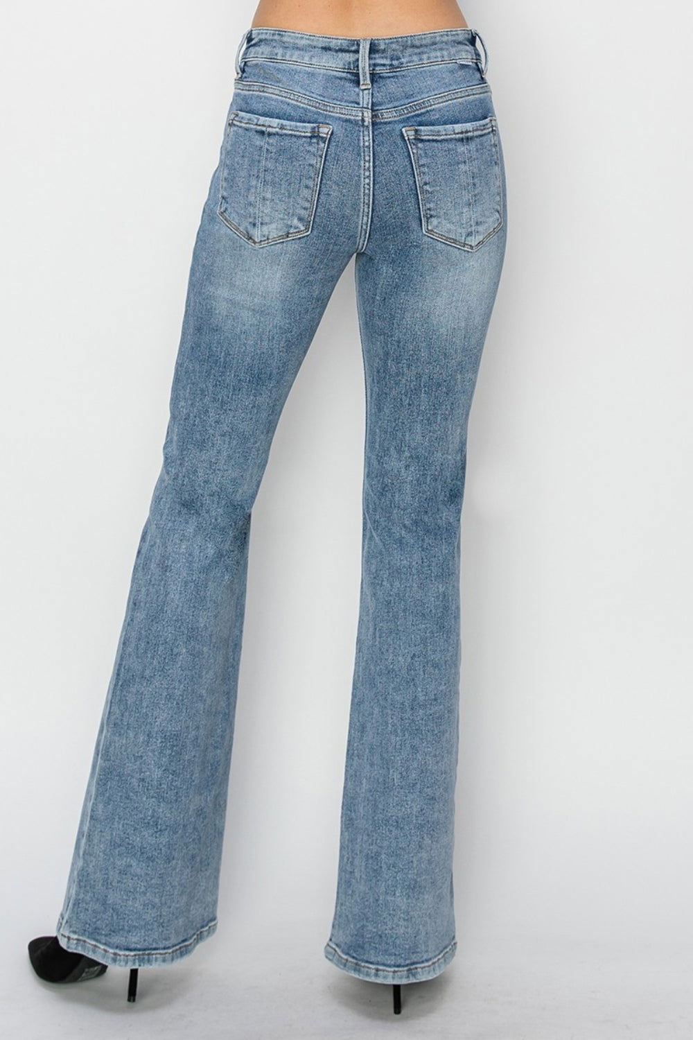 Women's RISEN Full Size Mid Rise Bootcut Jeans - us.meeeshop